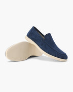 Navy Suede Loafers