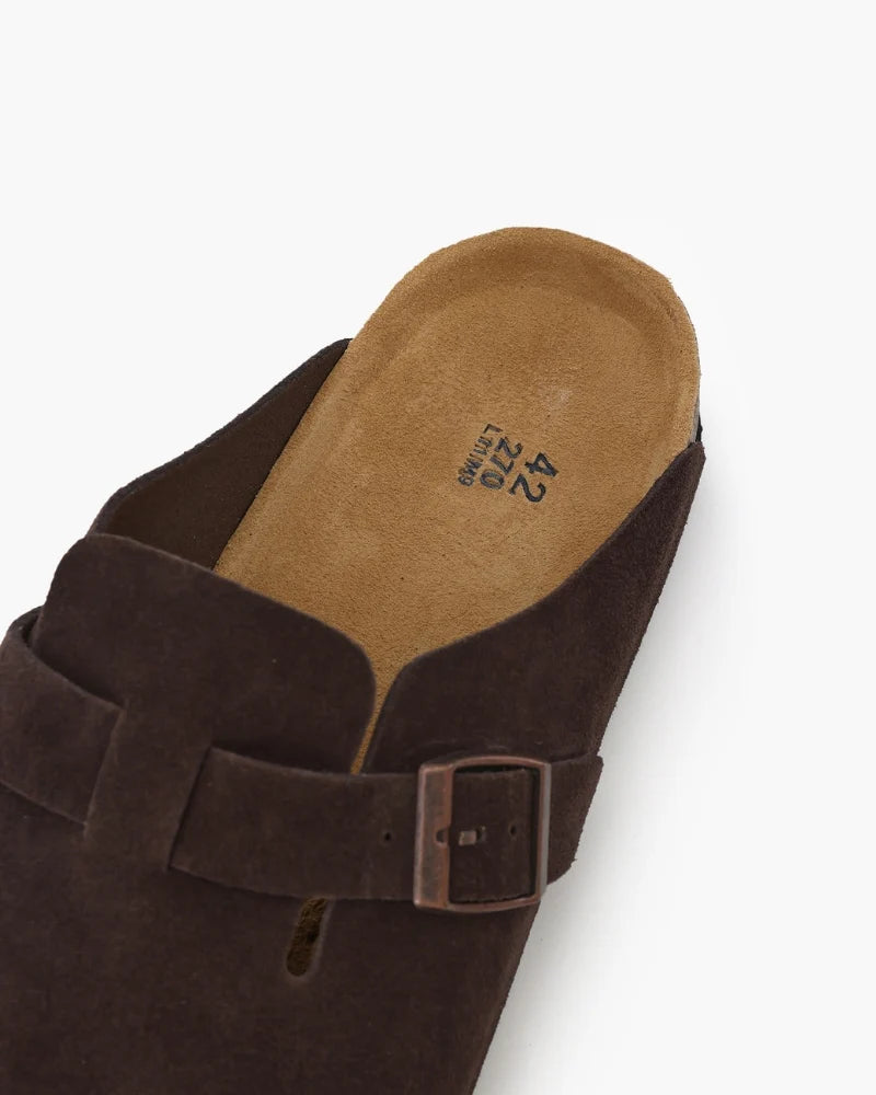 Brown Suede Clogs
