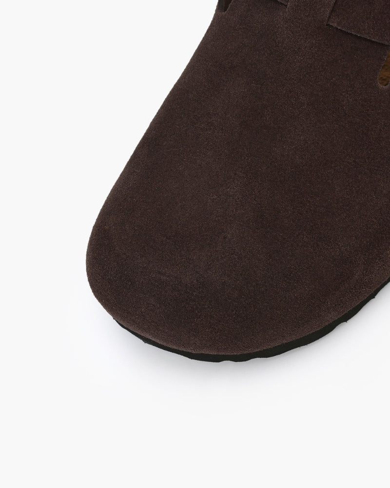 Brown Suede Clogs