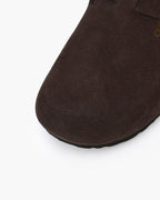 Brown Suede Clogs
